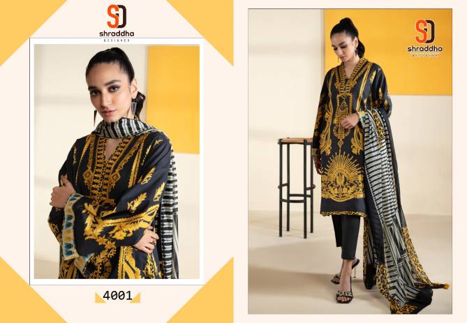 Shraddha Marjjan 4 New Designer Ethnic Wear Lawn Cotton Pakistani Salwar Suits Collection